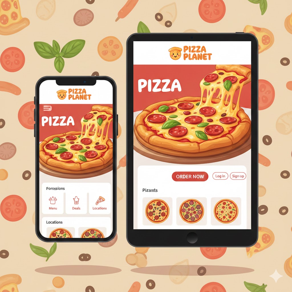 Pizza website builder for Clover